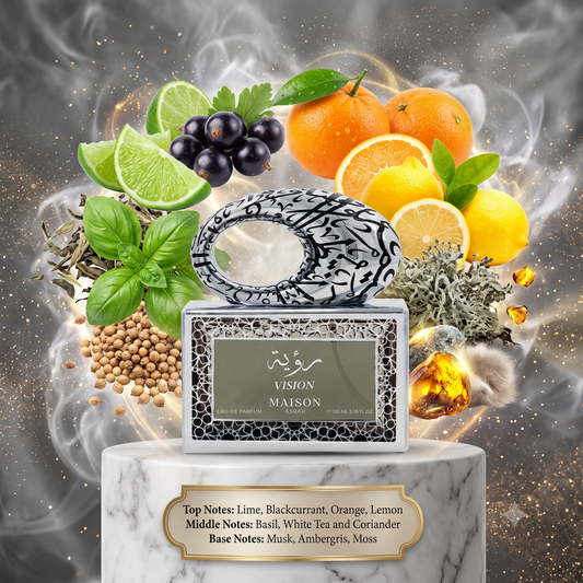 Vision by MAISON ASRAR - 3ml, 5ml, 10ml Sample/Decant | Lime, White Tea & Musk 