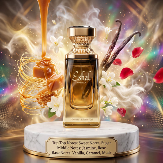 Eshal Vanilla by Paris Corner - 3ml/5ml/10ml Sample/Decant | Sweet Vanilla, Jasmine & Caramel 