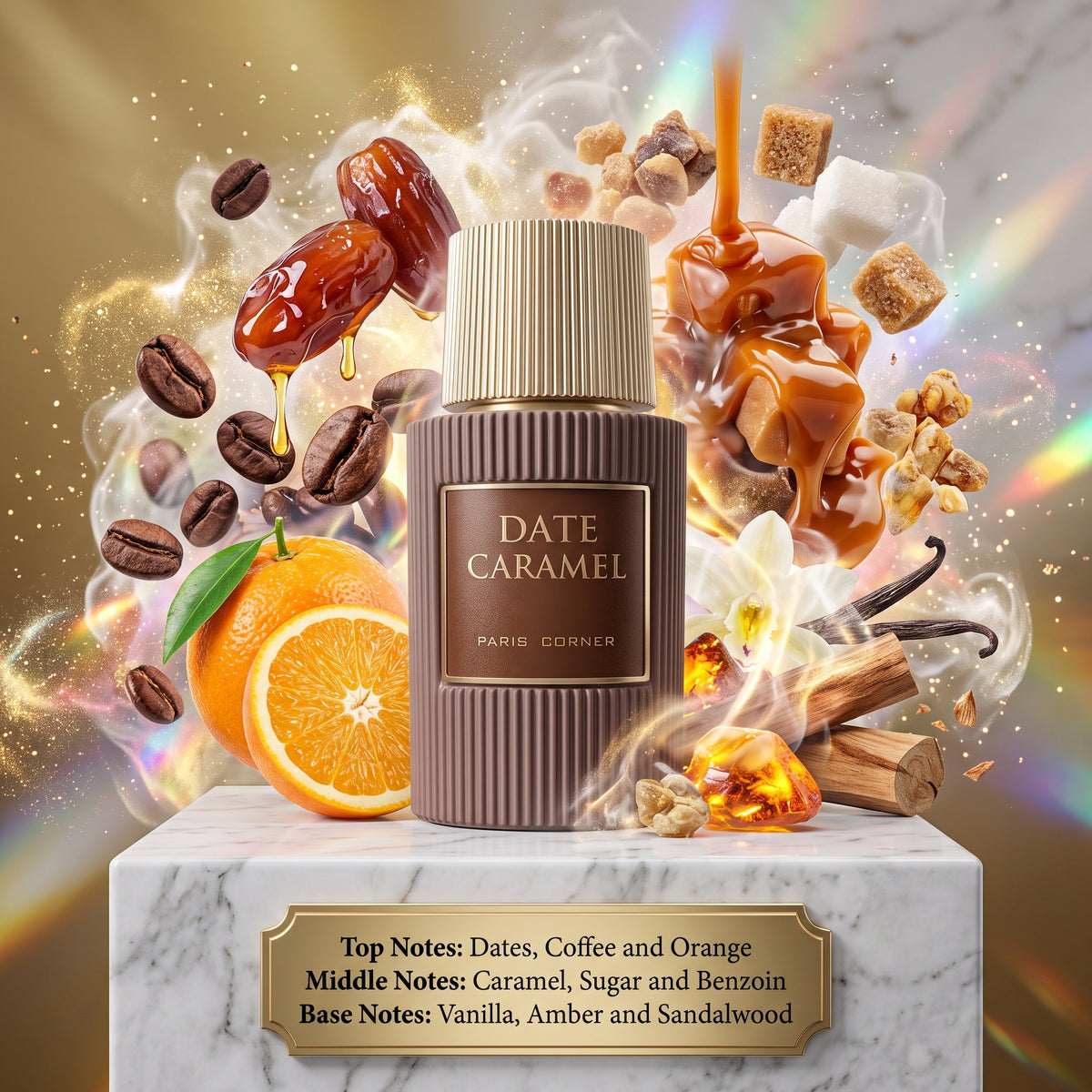 3ml/5ml/10ml Date Caramel 100ml EDP | Paris Corner | Sample/Decant | Date Caramel Coffee Vanilla Perfume - Fragrance 