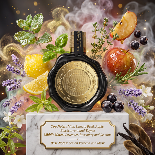 Le Falconé Perfumes Mirsaal Valentine Eau de Parfum Samples & Travel Size (3ml, 5ml, 10ml) - Vibrant Aromatic Citrus Fresh Fragrance 