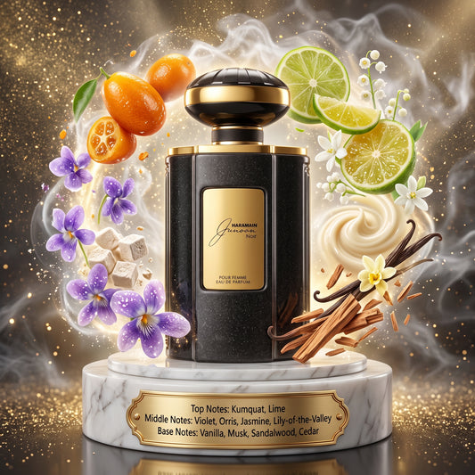 Junoon Noir by AL HARAMAIN PERFUMES - 2ml, 3ml, 5ml Sample/Decant | Kumquat, Violet & Vanilla 