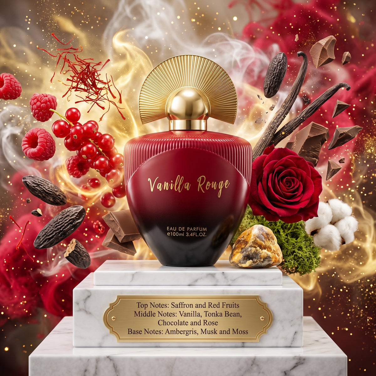 5mll Sample/Decant Vanilla Rouge MAISON ASRAR | Sweet Spicy Gourmand with Vanilla, Chocolate & Rose 
