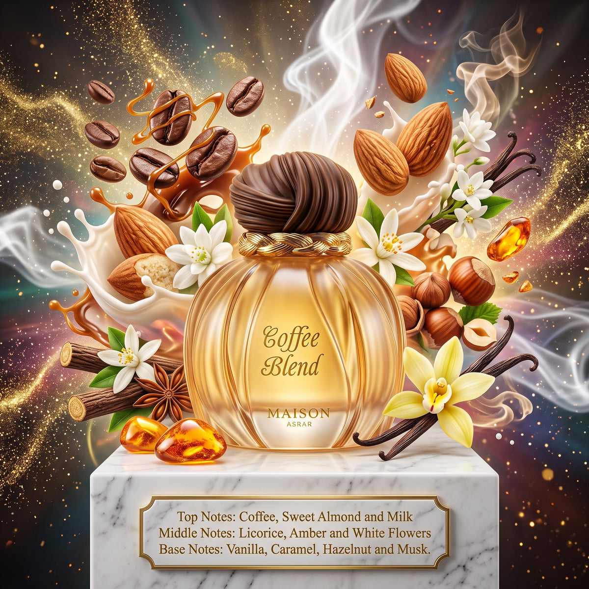 3ml/5ml/10ml Coffee Blend 100ml EDP | Maison Asrar | Sample/Decant | Coffee Almond Caramel Vanilla Perfume - Fragrance 