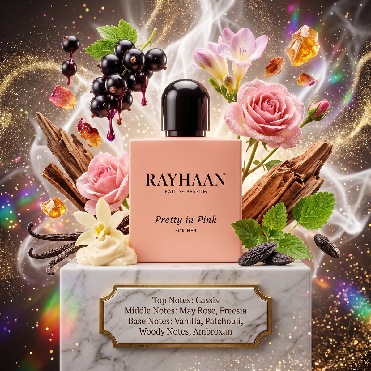 Pretty in Pink by Rayhaan Samples & Travel Size (3ml, 5ml, 10ml) Sweet Fruity Floral Fragrance 