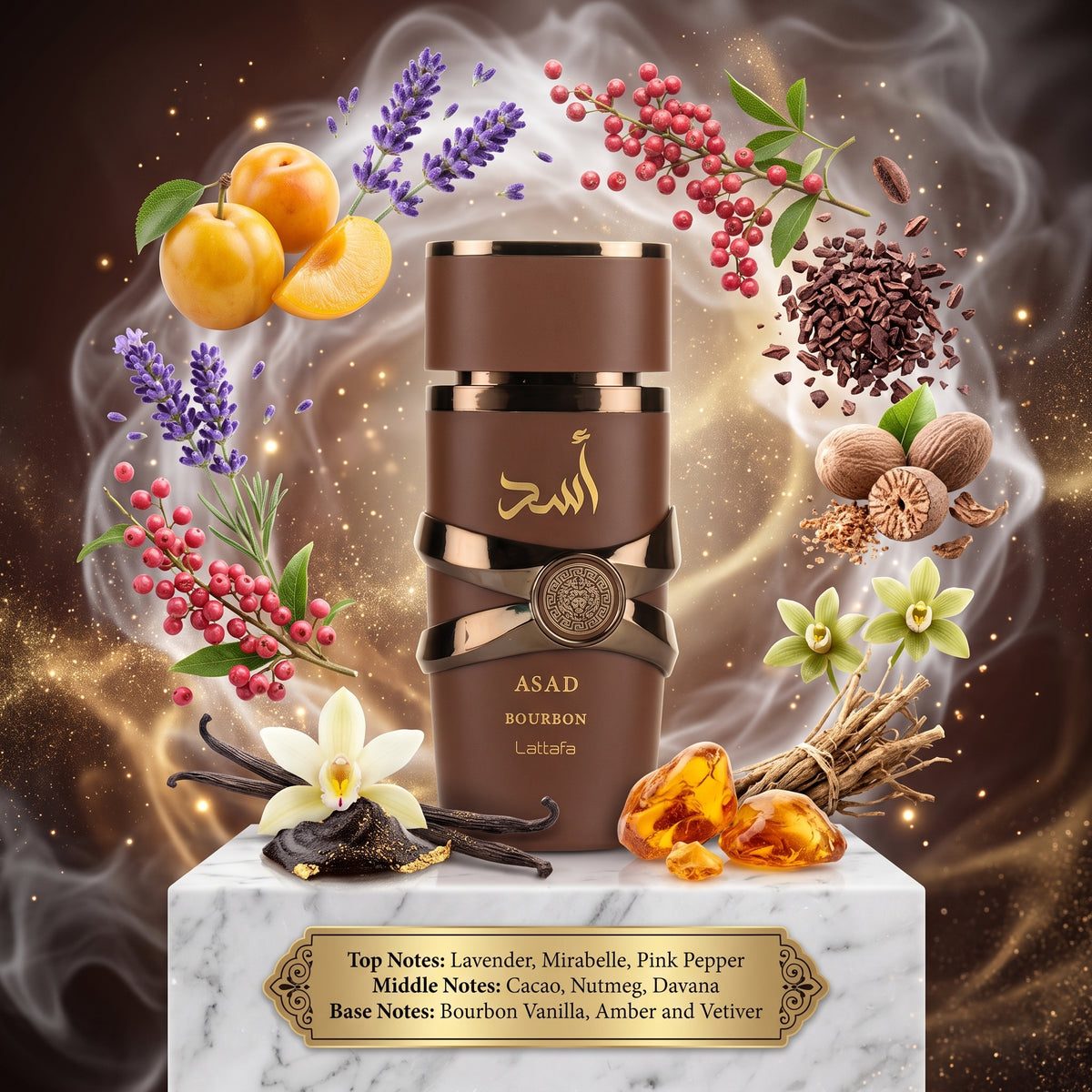 3ml/5ml/10ml Asad Bourbon | Lattafa Perfumes | A Luxurious & Sophisticated Bourbon Vanilla Fragrance Perfume Sample - Decants 