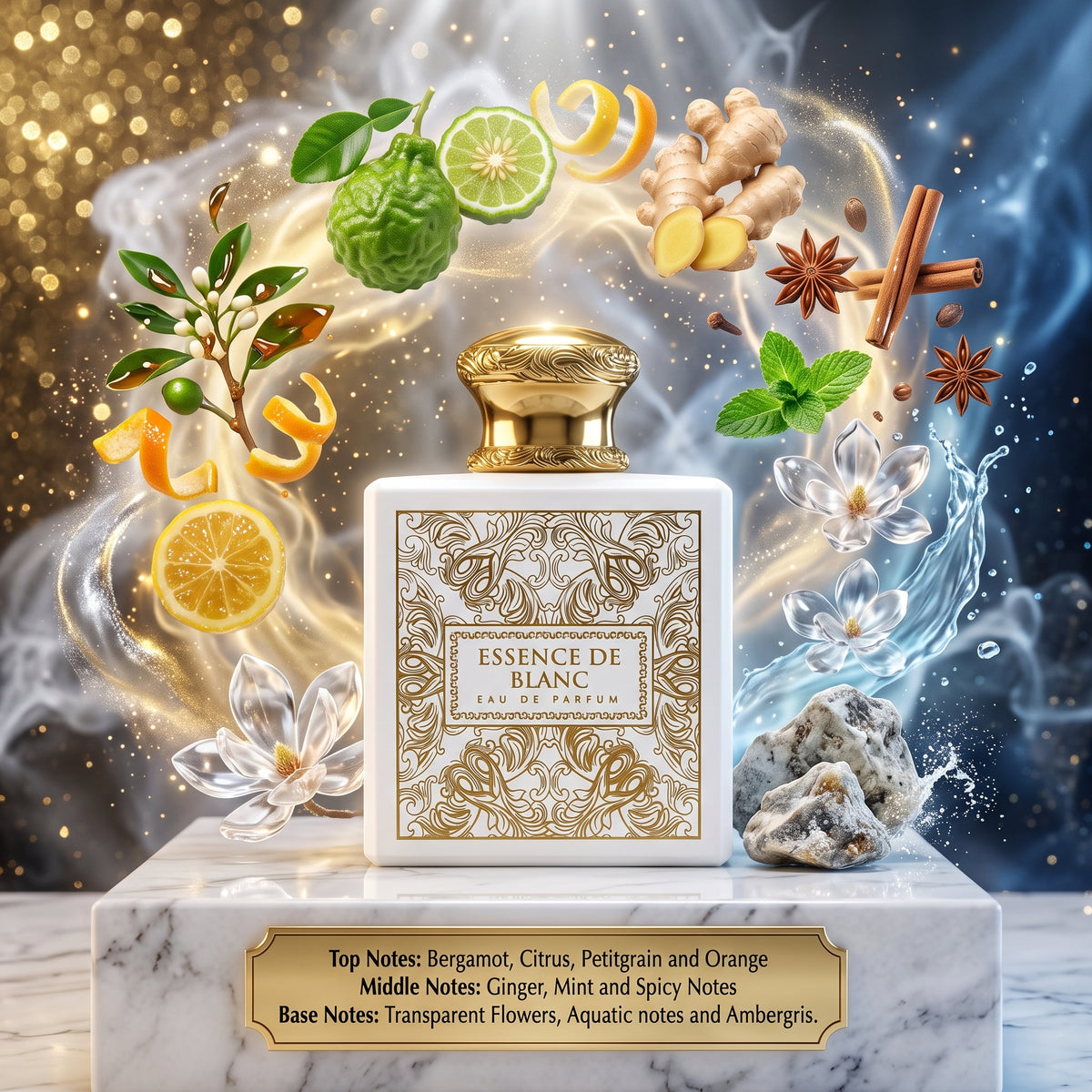 3ml/5ml/10ml Essence de Blanc 100ml EDP |French Avenue | Sample/Decant | Citrus Ginger Aquatic Ambergris Perfume - Fragrance 