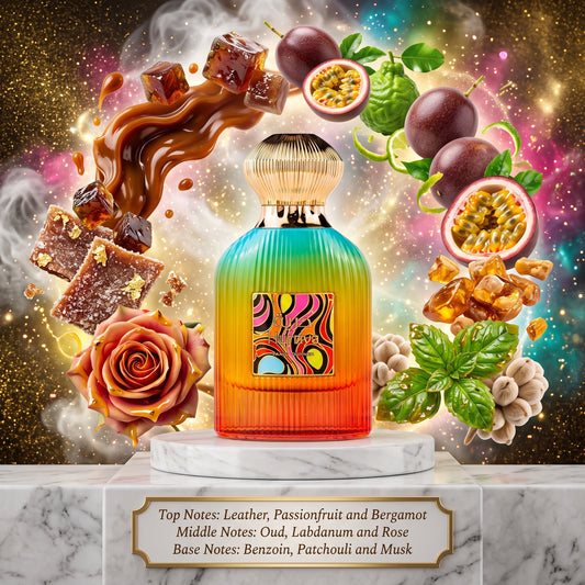 5ml Hurriya 100ml EDP | Paris Corner | Sample/Decant | Passionfruit Oud Leather Musk Perfume - Fragrance 