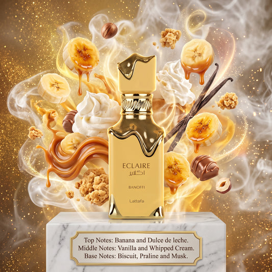 Eclaire Banoffi Lattafa Perfumes Samples & Travel Size (3ml, 5ml) | Sweet, Gourmand Fragrance 