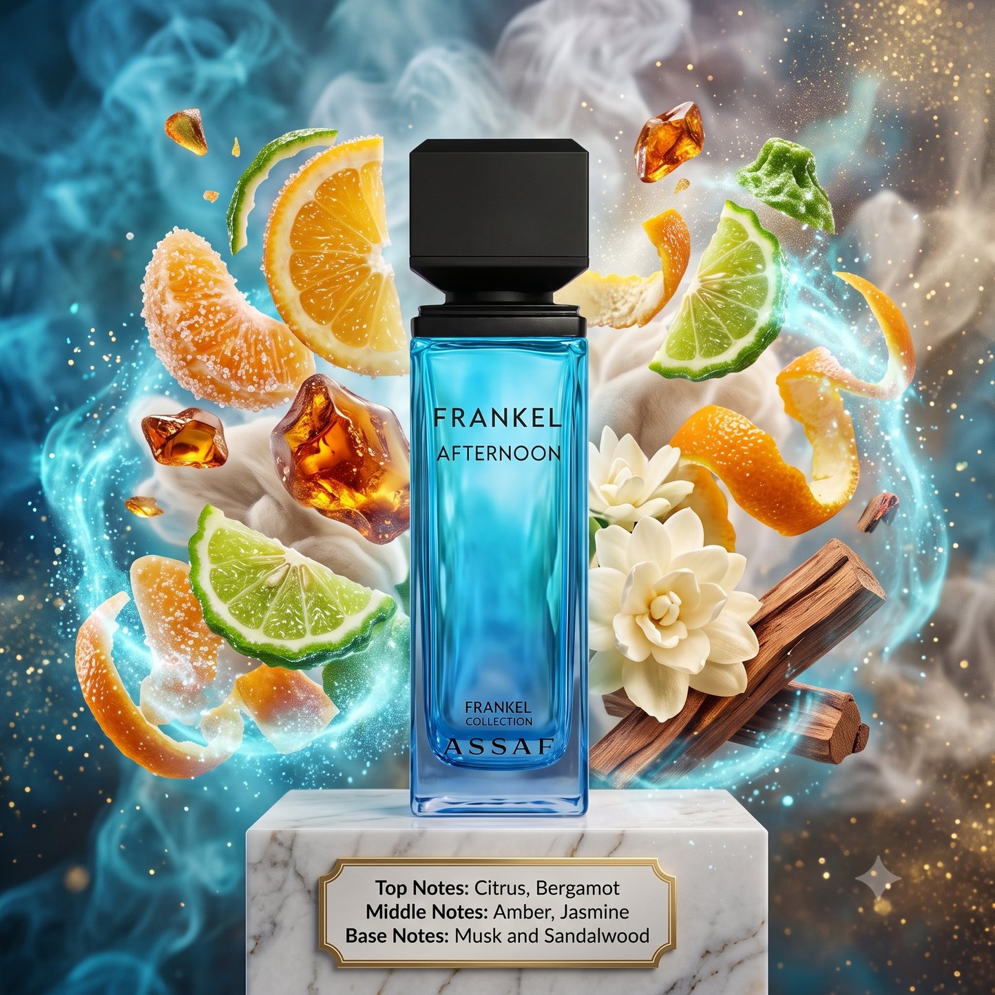 Assaf Frankel Beach Afternoon Eau de Parfum Samples & Travel Size (3ml, 5ml, 10ml) - Citrus Woody Aquatic Fresh Fragrance 