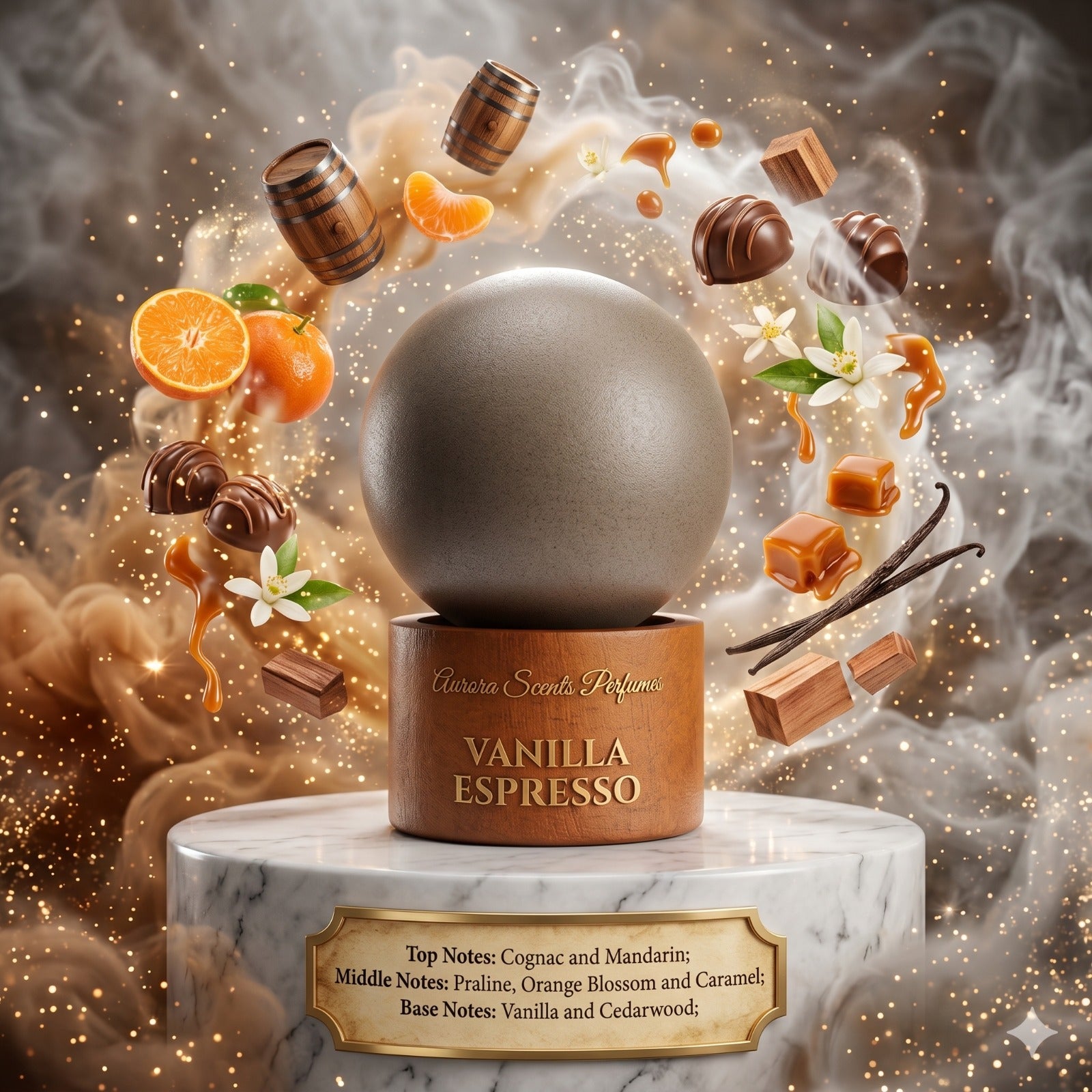 3ml Sample/Decant Vanilla Espresso Aurora Scents | Boozy Citrus Coffee Gourmand 