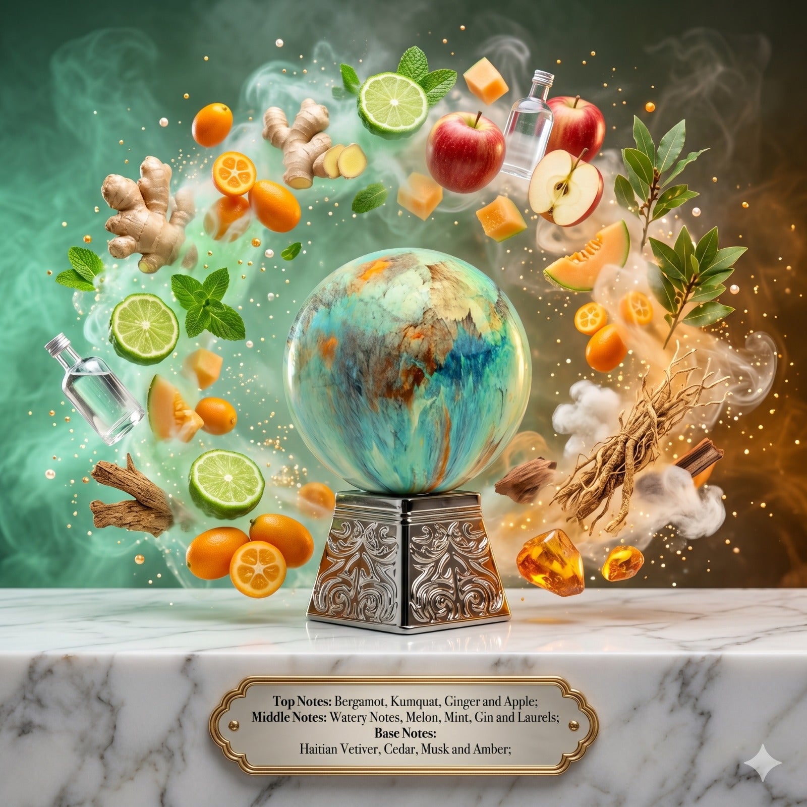 Atmosphere by Aurora Scents Samples & Travel Size (3ml, 5ml, 10ml) Fresh Citrus Aquatic Fragrance 
