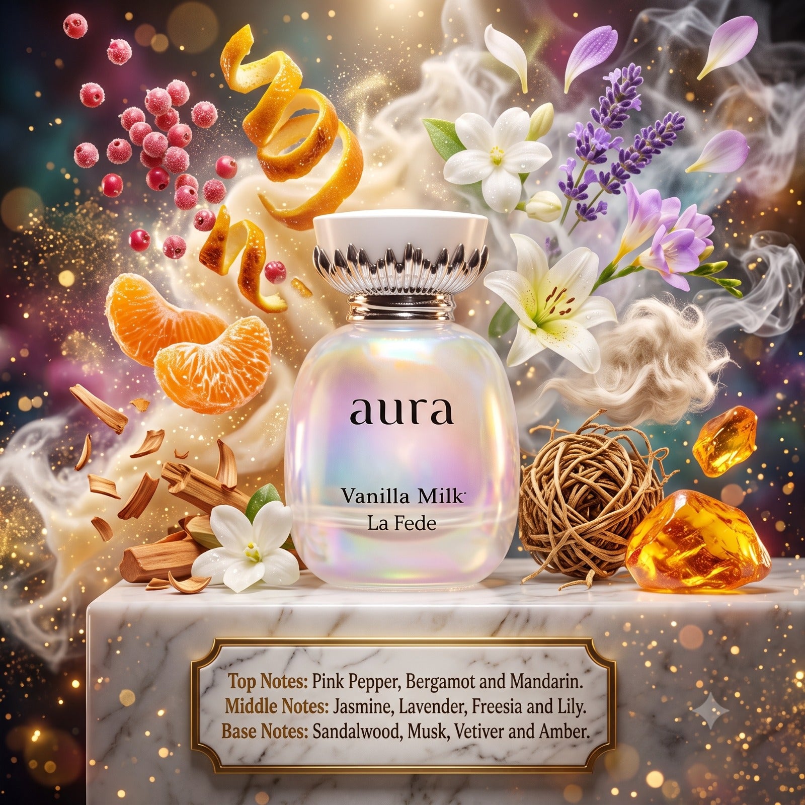 Aura Vanilla Milk EDP By Khadlaj Decant Sample - 2ml, 3ml, 5ml 