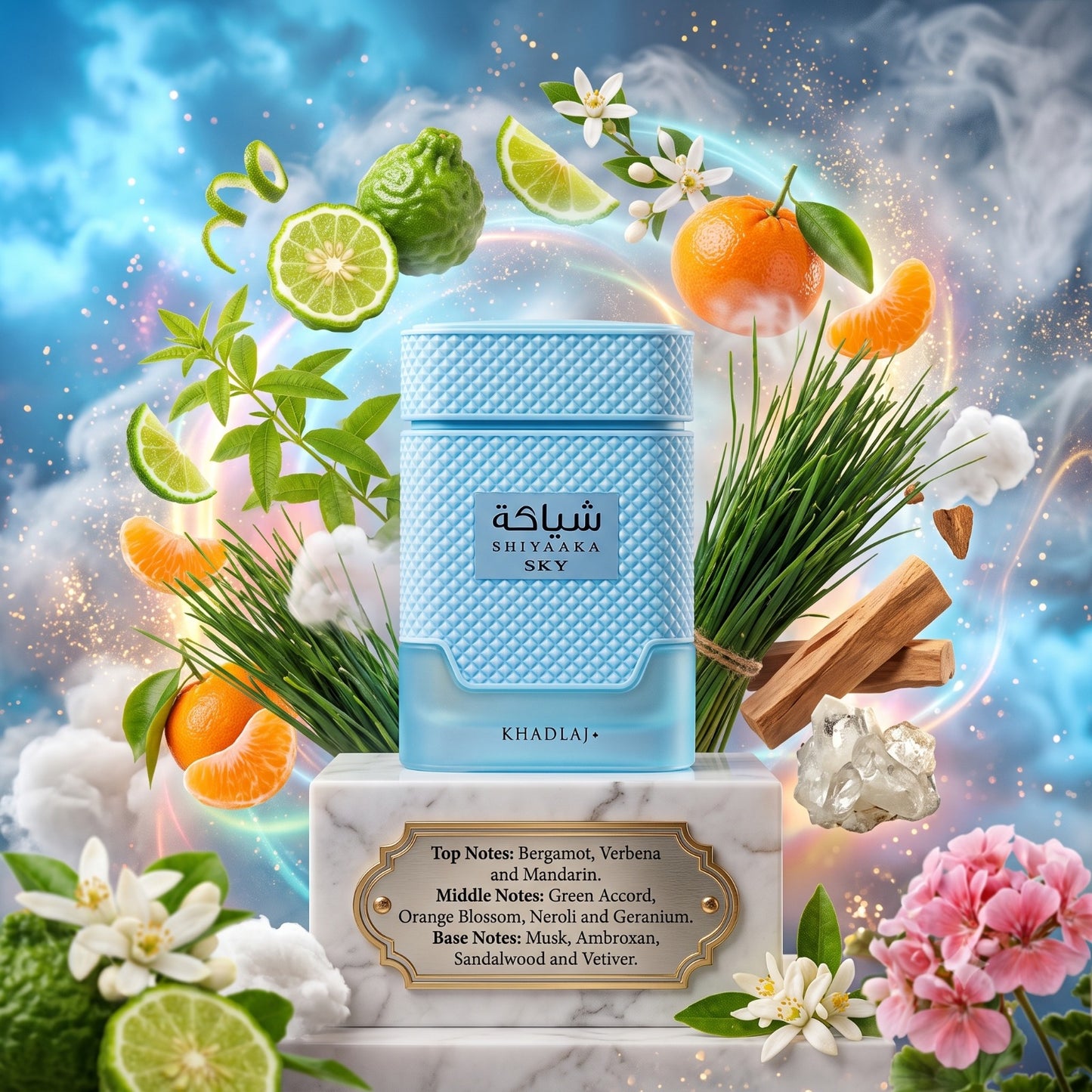 Shiyaaka Sky EDP By Khadlaj Decant Sample - 2ml, 3ml, 5ml 