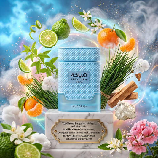 Shiyaaka Sky EDP By Khadlaj Decant Sample - 2ml, 3ml, 5ml 