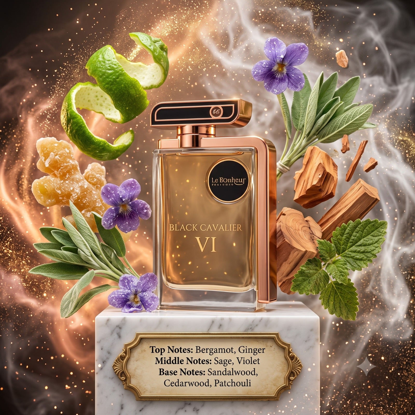 Black Cavalier VI EDP By Le Bonheur Decant Sample - 2ml, 3ml, 5ml 