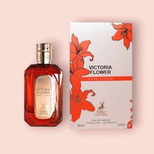 Maison Alhambra Victoria Flower Rosa Lilum - Samples & Travel Size (5ml) - Bright Citrus Floral Musky Aquatic Fragrance 