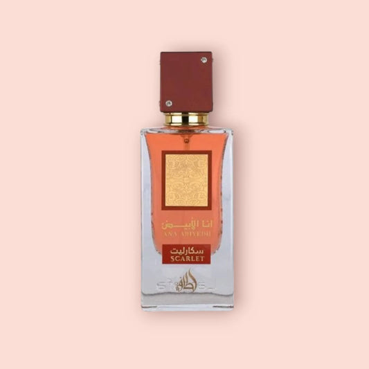 Ana Abiyedh Scarlet by LATTAFA - 3ml, 5ml, 10ml Sample/Decant | Black Cherry, Rose & Caramel