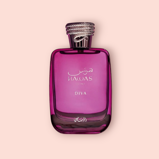 Hawas Diva Rasasi Eau de Parfum Samples & Travel Size (3ml) - Fruity Floral Resinous Oriental Fragrance