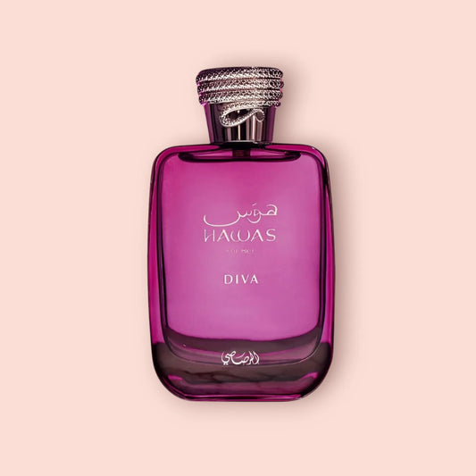 Hawas Diva Rasasi Eau de Parfum Samples & Travel Size (3ml, 5ml, 10ml) - Fruity Floral Resinous Oriental Fragrance