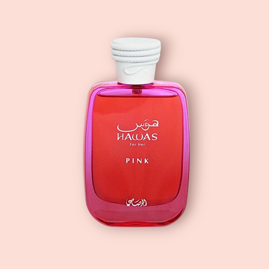 Hawas Pink Rasasi Eau de Parfum Samples & Travel Size (3ml) - Sweet Floral Gourmand Cotton Candy Fragrance
