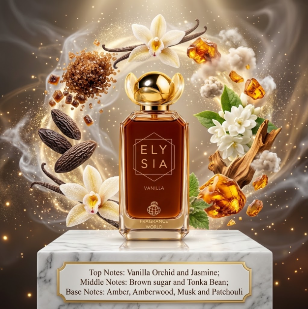 3ml/5ml/10ml Sample/Decant Elysia Vanilla Fragrance World | Sweet Vanilla with Floral & Woody Accents 