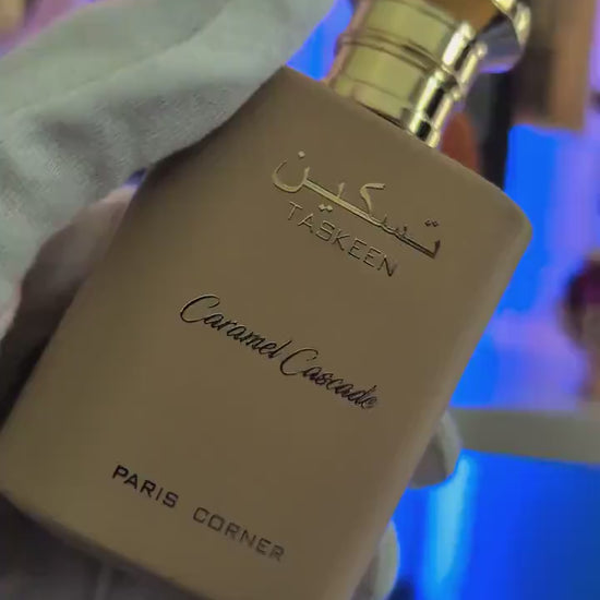 Taskeen Caramel Cascade: 3ml/5ml/10ml Indulge in a Sweet Escape - Paris Corner Fragrance Perfume Sample - Decants