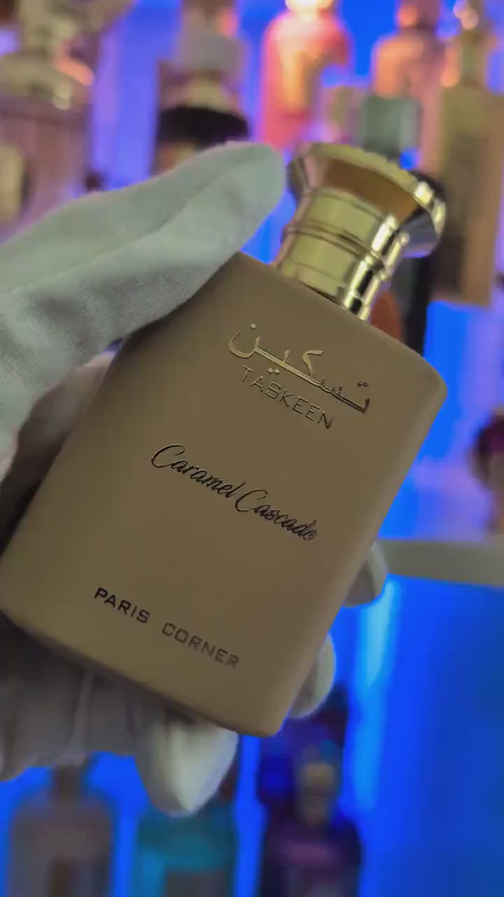 Taskeen Caramel Cascade: 3ml/5ml/10ml Indulge in a Sweet Escape - Paris Corner Fragrance Perfume Sample - Decants