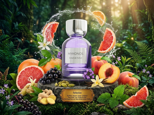 Reflection Elixir | Mykonos | Sample/Decant - Extrait/Elixir | Grapefruit, Juicy Peach & Chypre Accord 