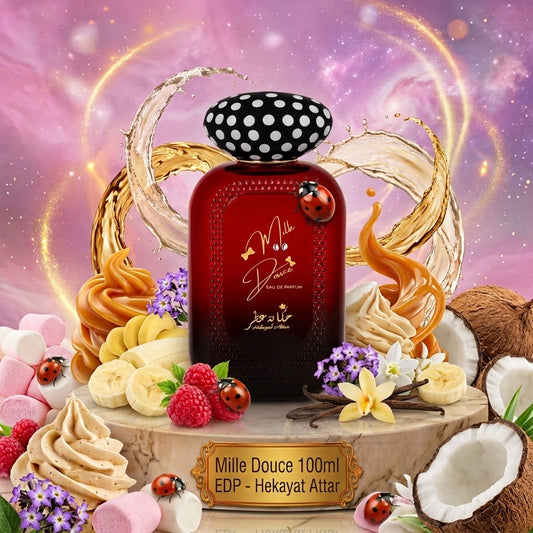 Mille Douce | Hekayat Attar | Sample/Decant - EDP | Fluffy Marshmallow, Creamy Banana & Vanilla 