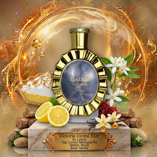 3ml/5ml/10ml Victoria 100ml EDP | Lattafa | Sample/Decant | Citrus Meringue Vanilla Perfume - Fragrance 